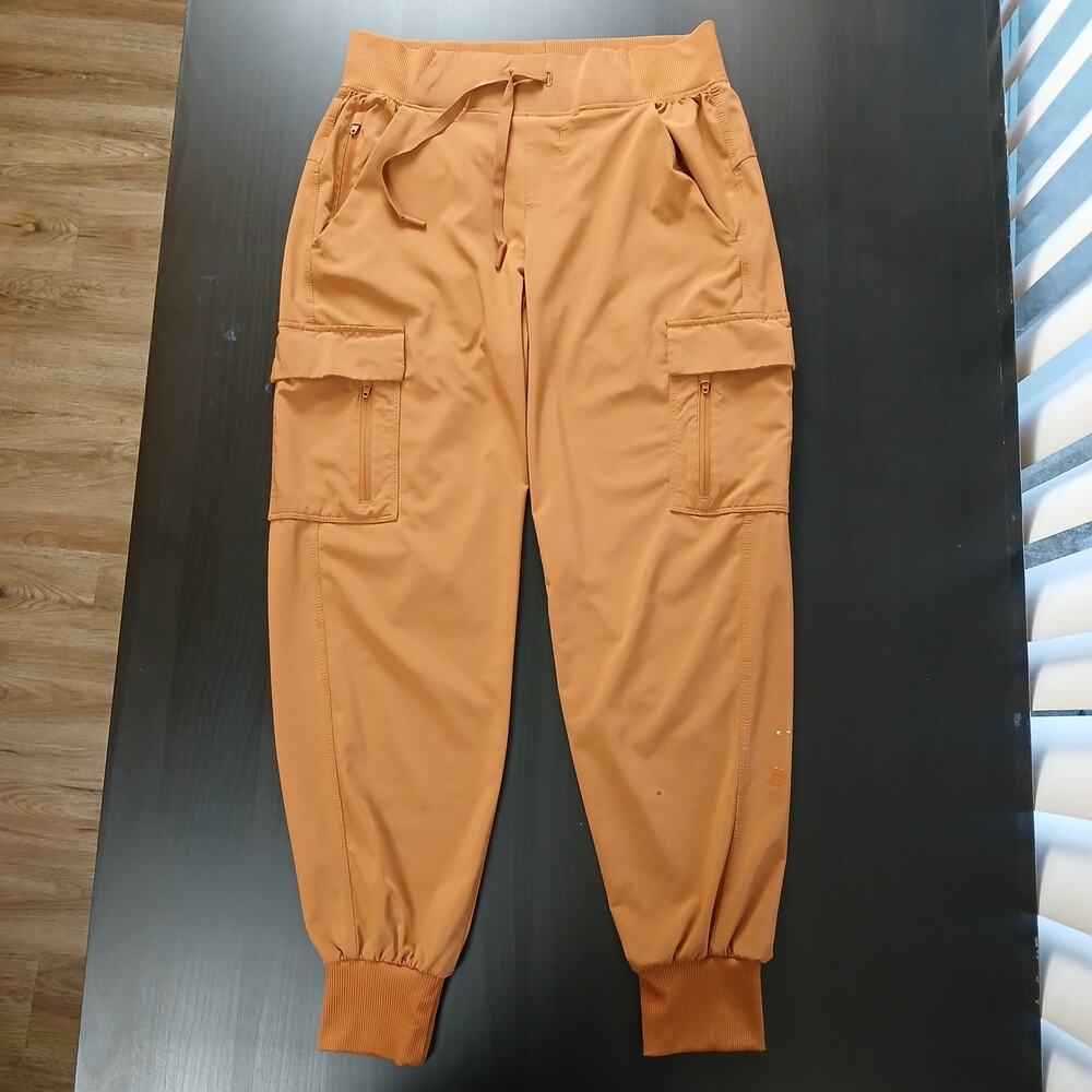 All in Motion Active Light Cargo Jogger Pants XS orange brown athletic - Picture 2 of 16